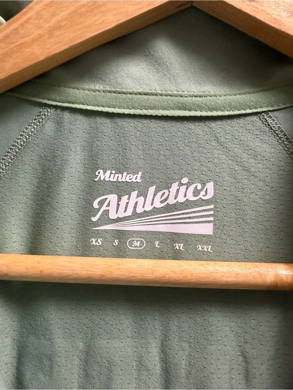 Minted New York: Men's Performance Quarter-Zip in Sage Green
